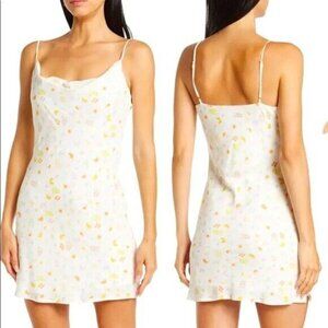 ELODIE Women Cowl Dress BNWOT New White Print